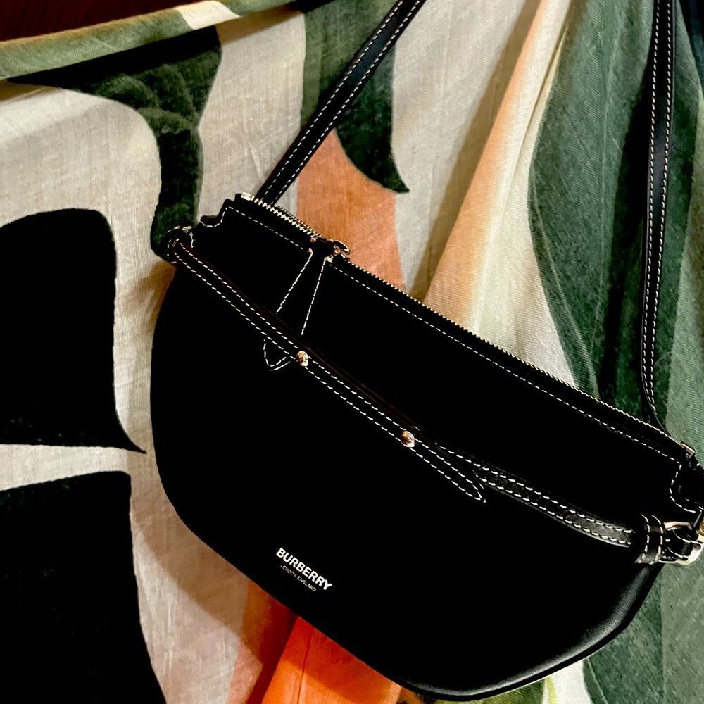Mini Burberry hobo style handbag.